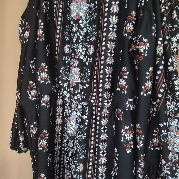 MAURICES Floral Cold Shoulder Mini Dress Womens Plus Size 3 - Picture 3 of 9